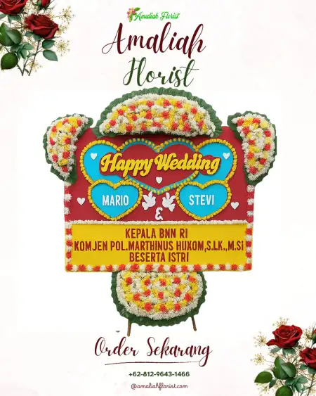 Papan Bunga Pernikahan Kebon Damar